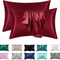 Super Soft Satin Silk Pillowcase Set Coral Standard Size Super Soft Pillow Cases For Hair Skin 9