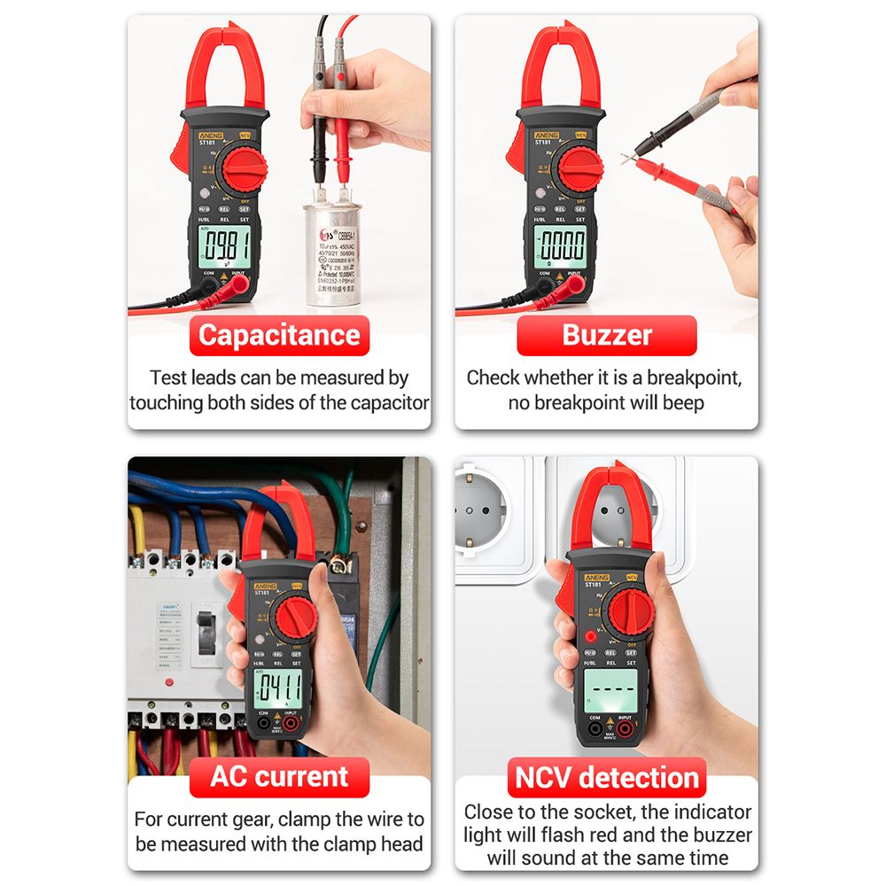 Professional Digital Multimeter ACDC Voltage Tester Ammeter Continuity Checker For Electronics Rep 12