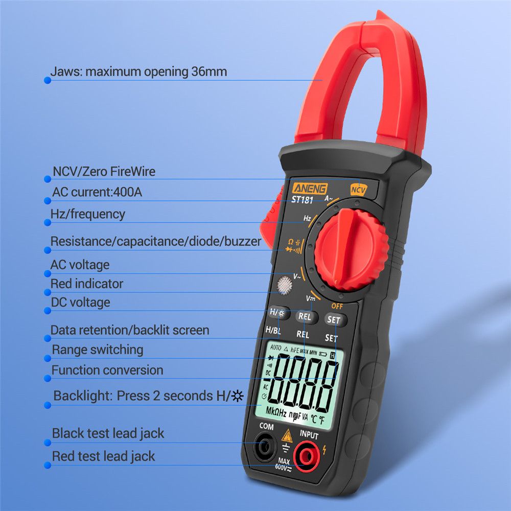 Professional Digital Multimeter ACDC Voltage Tester Ammeter Continuity Checker For Electronics Rep 3