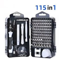 electronics screwdriver set, 115 in 1 nut driver with magnetic tips for precision laptop & phone repair