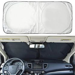 premium car sunshade,extra large windshield cover with instant fold design blocks 99% uv rays & keeps car cool in summer