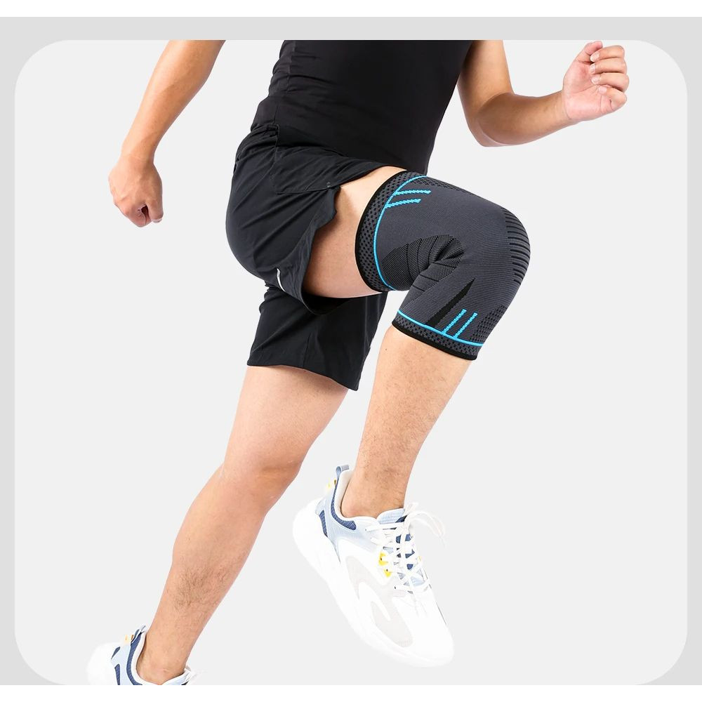 Breathable Knee Support Sleeve With Compression  Elastic Sports Knee Brace For Gym Running  Basketb