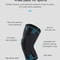 Breathable Knee Support Sleeve With Compression Elastic Sports Knee Brace For Gym Running Basketb