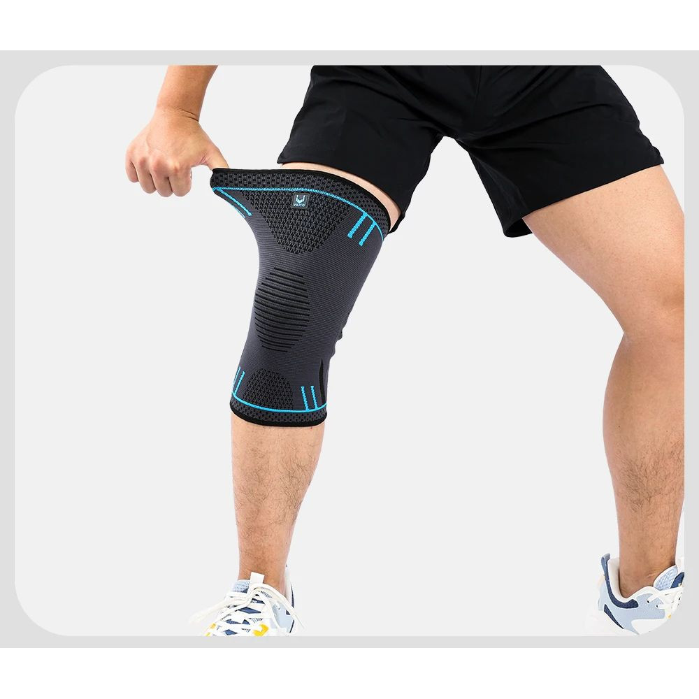 Breathable Knee Support Sleeve With Compression  Elastic Sports Knee Brace For Gym Running  Basketb