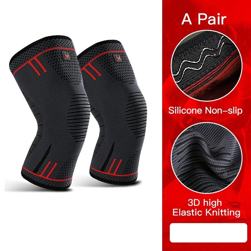 Breathable Knee Support Sleeve With Compression  Elastic Sports Knee Brace For Gym Running  Basketb 17