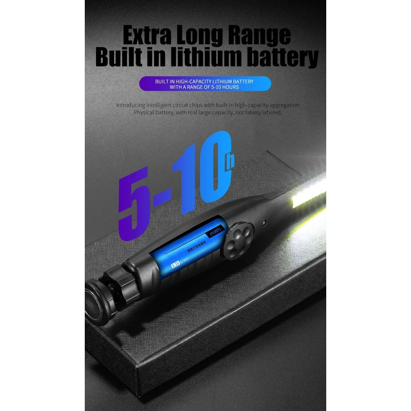 Bright Cordless Work Lights Portable COB LED Inspection Lamp For Mechanics Home And Garage Use 8