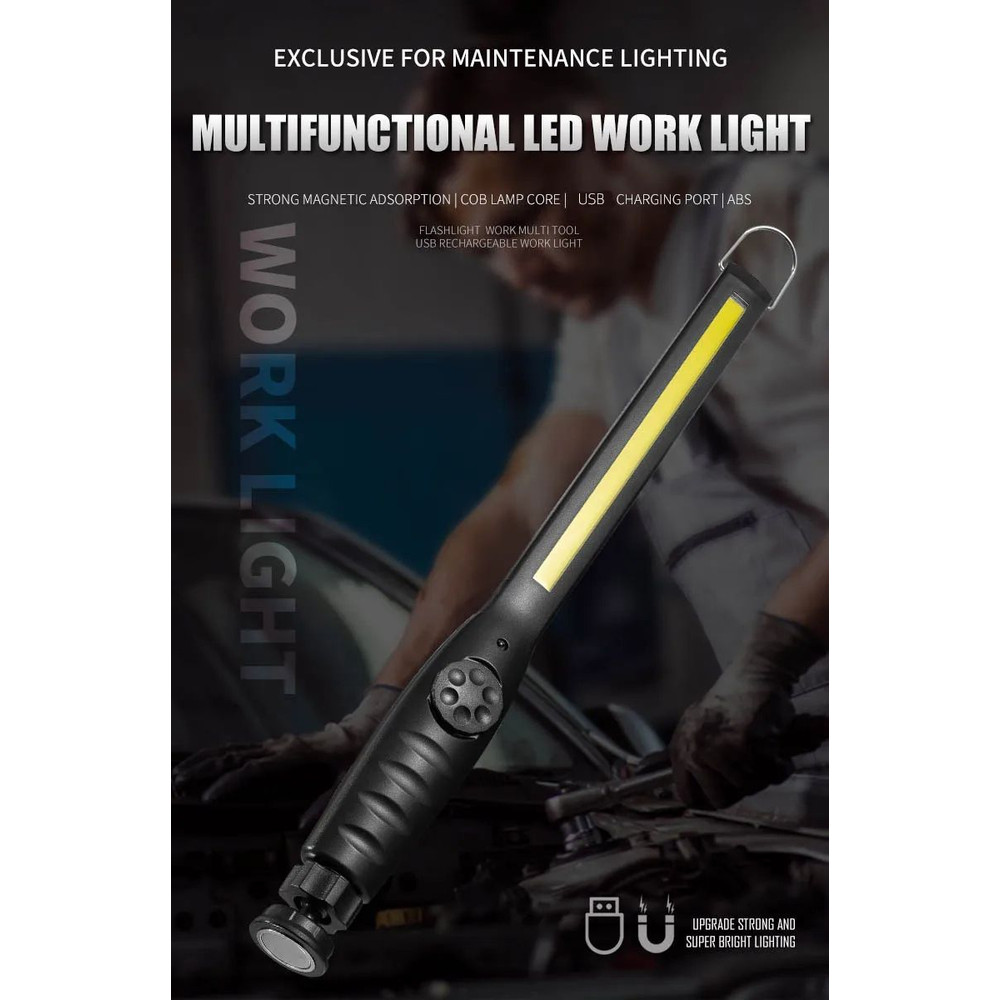 Bright Cordless Work Lights Portable COB LED Inspection Lamp For Mechanics Home And Garage Use 10