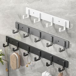 strong load-bearing adhesive hook – punch-free wall mounted organizer for towels, bathroom & kitchen