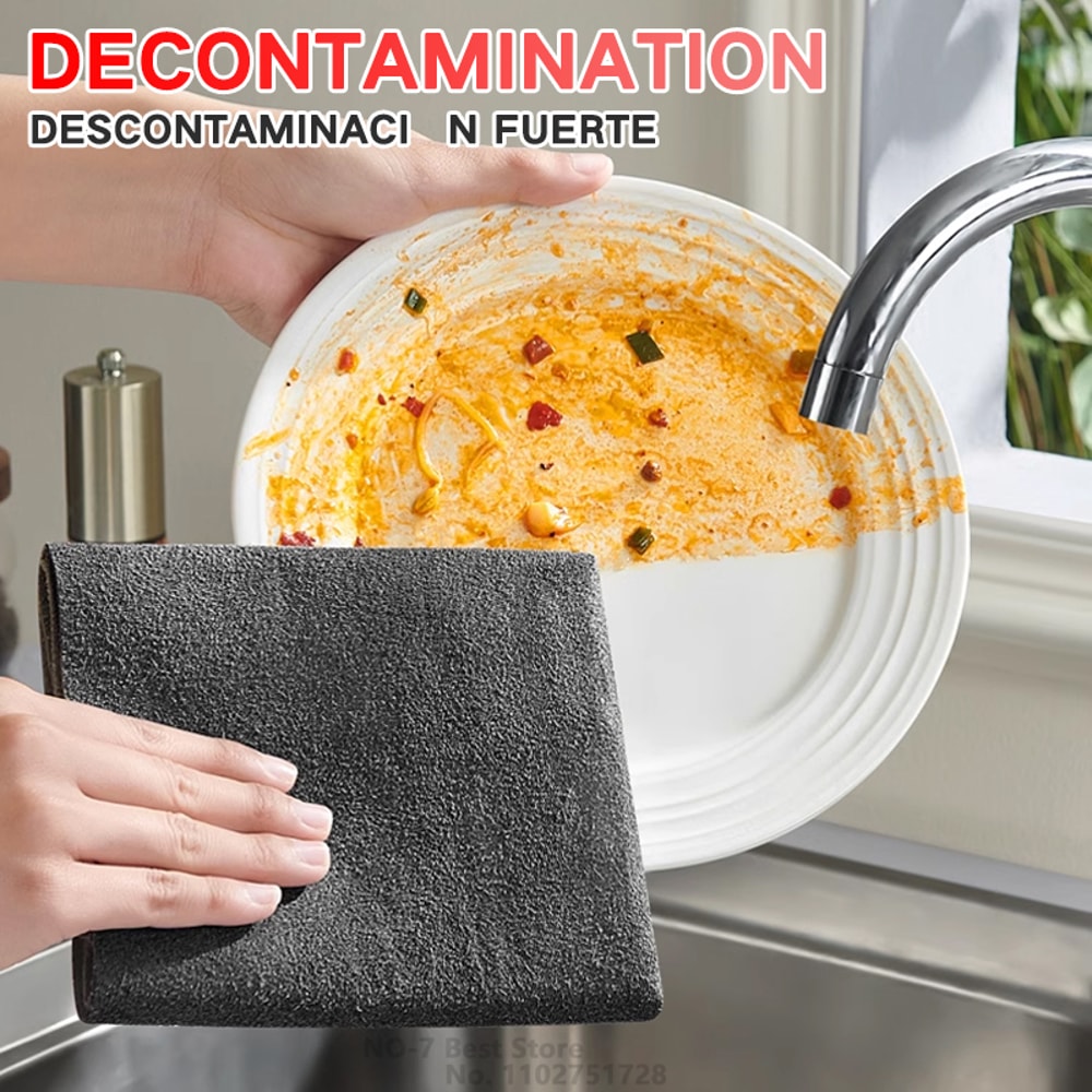 Thickened Magic Cleaning Cloth Microfiber Glass Clean Towel Reusable Washable Lintfree Cleaning Rag