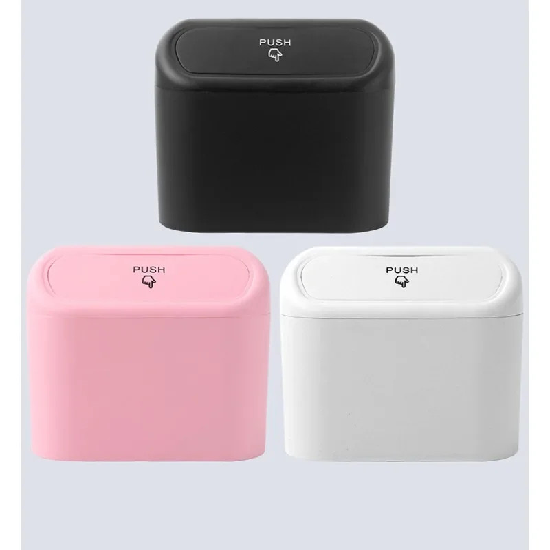 Mini Car Storage Trash Can Portable Hanging Garbage Bin