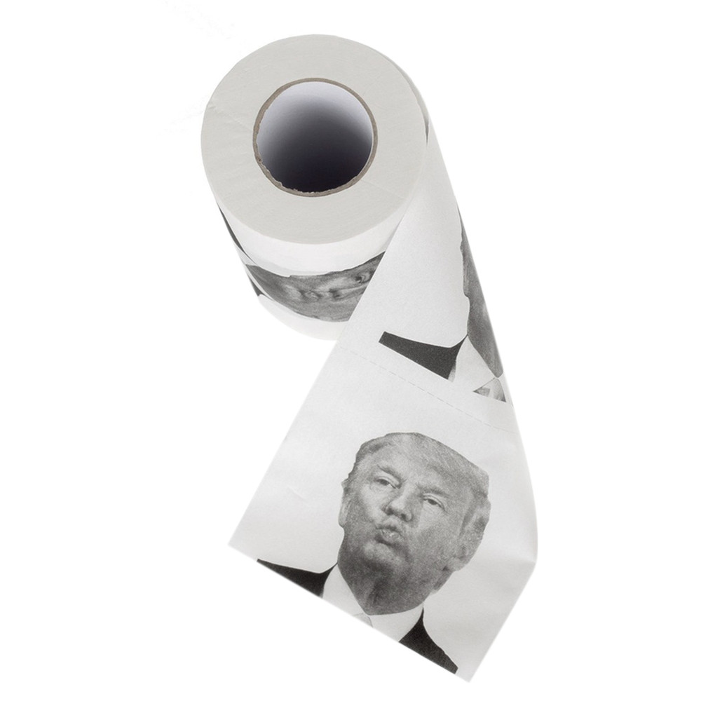 Donald Trump Roll Tissue Fun Prank Joke Toilet Paper  Nontoxic  Dustless Gag Gift