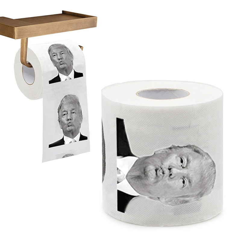 Donald Trump Roll Tissue Fun Prank Joke Toilet Paper  Nontoxic  Dustless Gag Gift