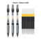 Retractable Gel Pens Set Smooth Black Red Blue Ink Ballpoint Pens for Writing Office School S