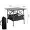 Premium Outdoor Folding Long Table Portable Storage Black Camping Desk For BBQ Picnic Beach 5