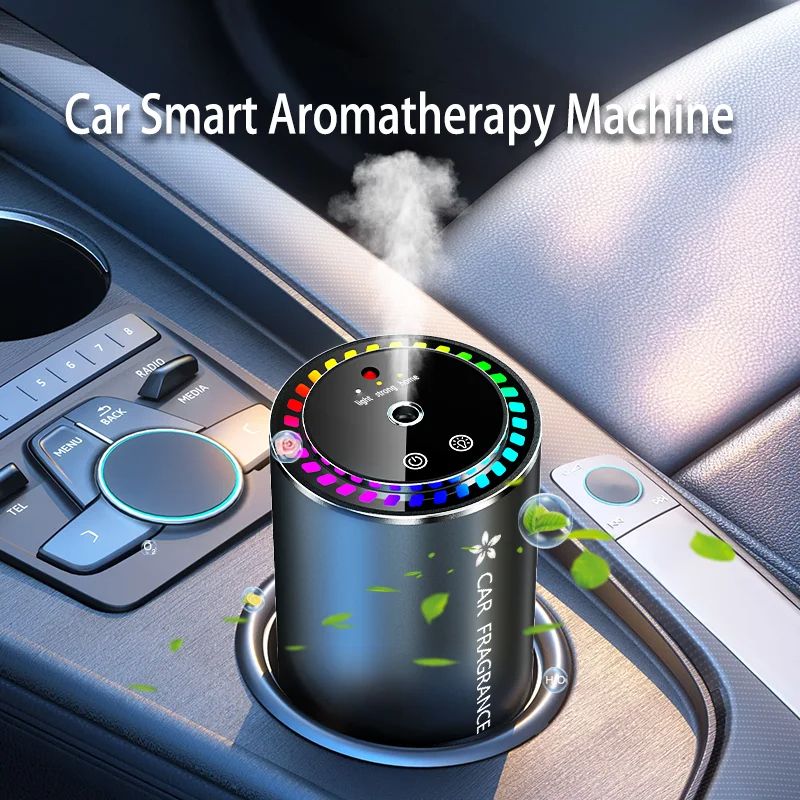Car Mounted Perfume Aromatherapy Diffuser With Automatic Spray Odor Removal Aluminum Alloy LED Star 0