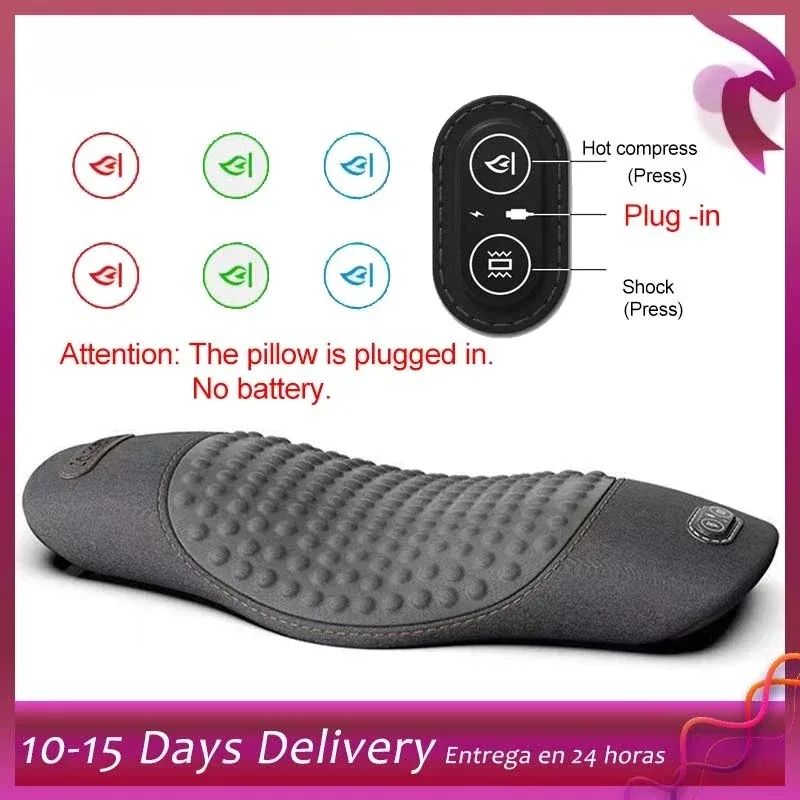 Back Protection Cushion Electric Massage Pillow Flat Waist Relief Support With Heating Vibration T 0