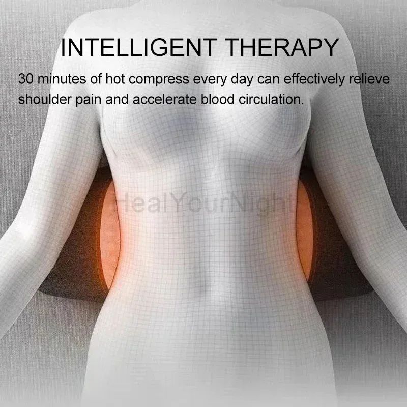 Back Protection Cushion Electric Massage Pillow Flat Waist Relief Support With Heating Vibration T 5
