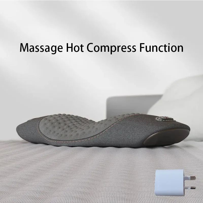 Back Protection Cushion Electric Massage Pillow Flat Waist Relief Support With Heating Vibration T 6