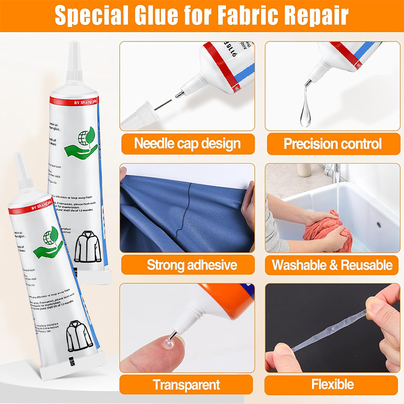 Versatile Fabric Glue – Strong, Waterproof Adhesive for Seam Repair & Patching