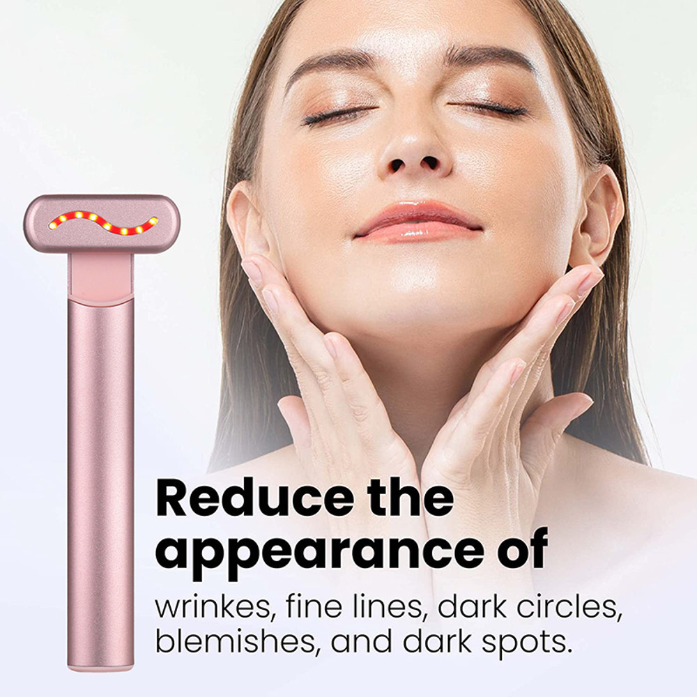 Anti-Wrinkle Skin Care Tool – EMS Microcurrent Facial Massager with Red Light