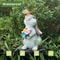 Solar-Powered Bunny Statue with LED Light – Outdoor Garden Figurine & Decoration