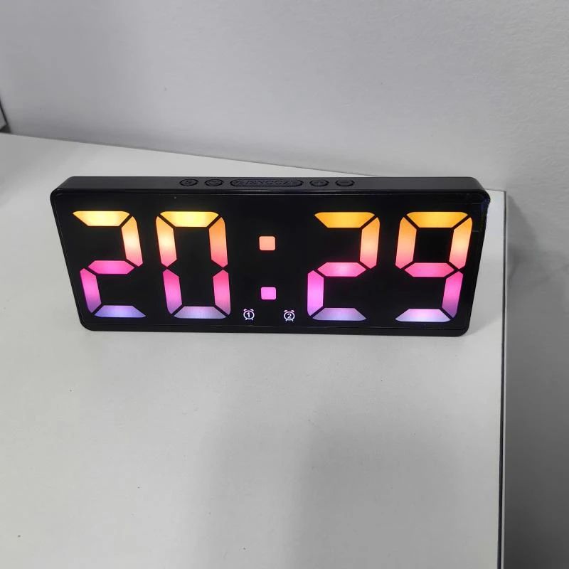 Voice Control Digital Alarm Clock With Temperature Display Snooze Night Mode 1224H AntiDisturb Des 4