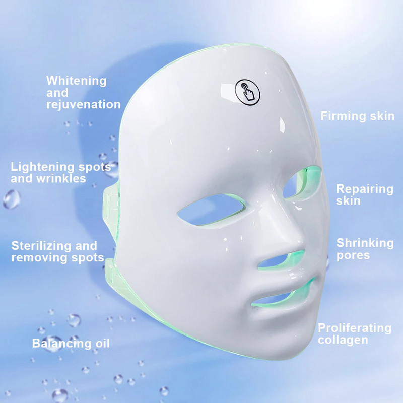LED Facial Mask for Skin Rejuvenation Photon Therapy Face Mask for AntiAcne Wrinkle Removal