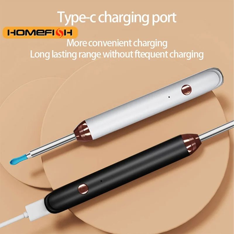 Endoscope Wax Removal ToolType C Intelligent Visual Ear Cleaner With Camera Silicone Earplug Otosco 0