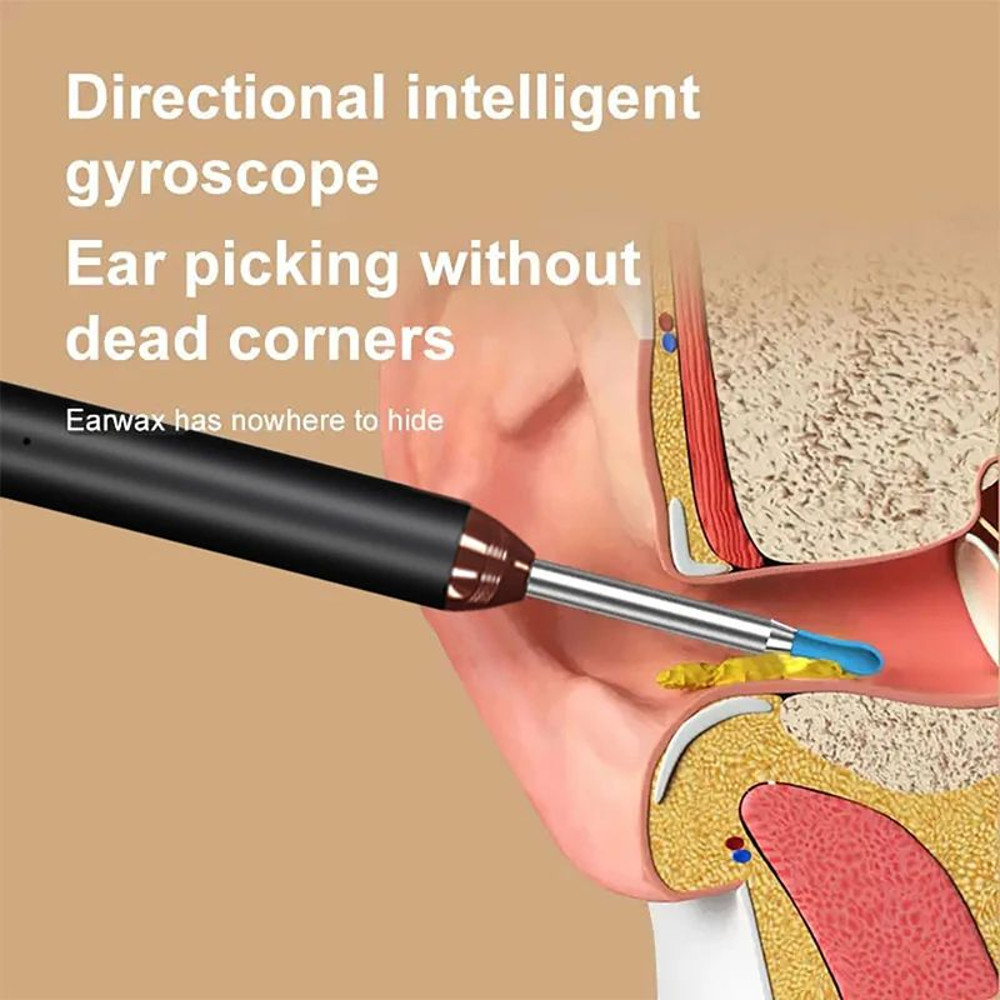Endoscope Wax Removal ToolType C Intelligent Visual Ear Cleaner With Camera Silicone Earplug Otosco 4