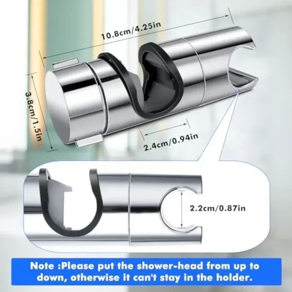 Universal Shower Head Holder Adjustable ABS Chrome Shower Rail Mount Bracket For Bathroom Accessori 1