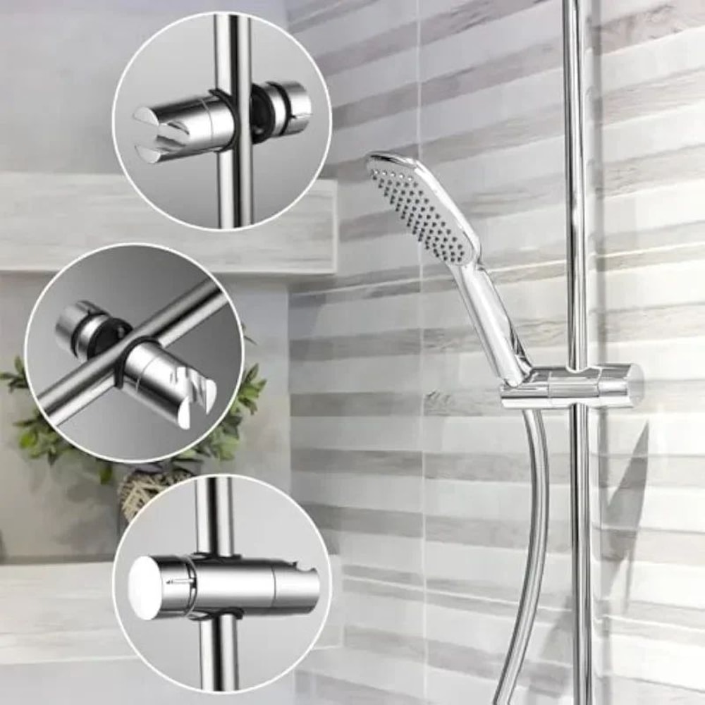 Universal Shower Head Holder Adjustable ABS Chrome Shower Rail Mount Bracket For Bathroom Accessori 3