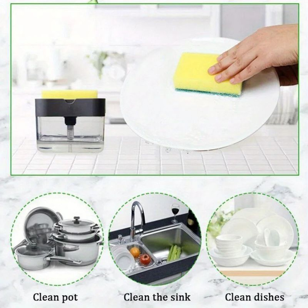 Dish Soap Dispenser For Kitchen With Sponge Holder Liquid Soap Dispenser Kitchen Caddy For Sink Man 4