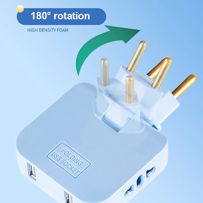 Power Strip Multiprise  Extension Socket With Rotating Adapter European Electrical Outlet Splitter 1