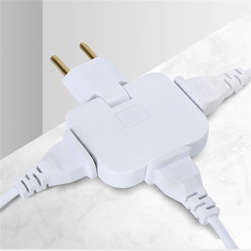 Power Strip Multiprise  Extension Socket With Rotating Adapter European Electrical Outlet Splitter 2