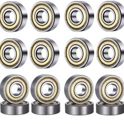10pcs ball bearings double shielded miniature deep groove bearings for skateboards, inline skate, electric motors