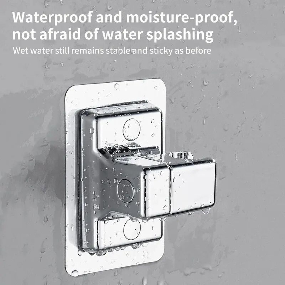 NonPunching Bathroom Handheld Shower Stand  ABS Adjustable No Drilling Wall Mount Bracket 360 Rotat 4