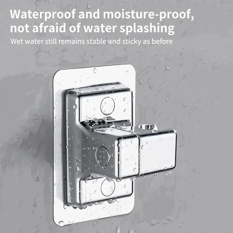 NonPunching Bathroom Handheld Shower Stand  ABS Adjustable No Drilling Wall Mount Bracket 360 Rotat 4