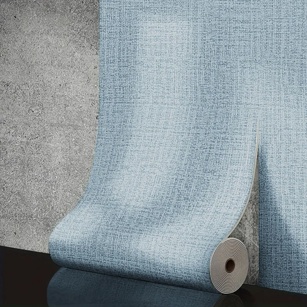 Linen 3D Foam SelfAdhesive PVC Wallpaper Thickened Waterproof Solid Color Wall Stickers For Home Re 7