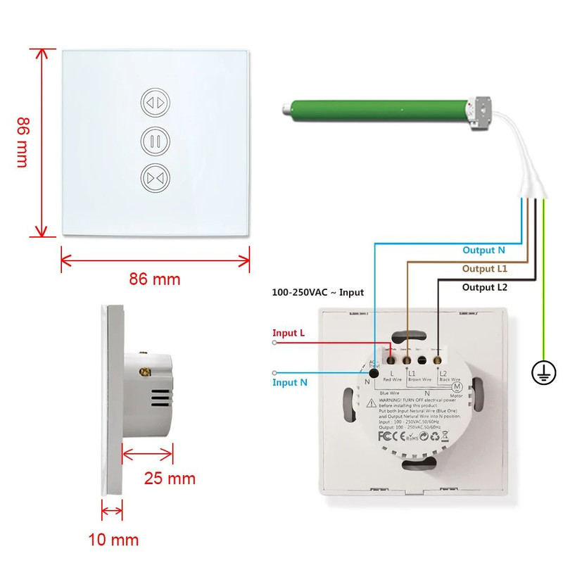 Smart WiFi Curtain Switch Smart Life Roller Shutter Electric Motor Compatible With Google Home  Ale 4