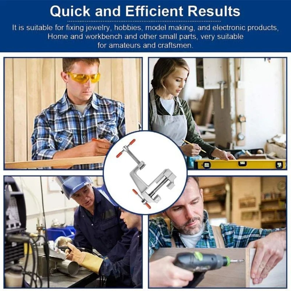 Aluminum Mini Bench Vise MultiFunctional Table Clamp Jewelers Hobby Craft Small Tool Vice For DIY R 3