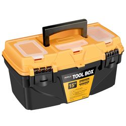 airaj hardware toolbox set, durable plastic thick combination suitcase for electricians, carpenters & electric drill