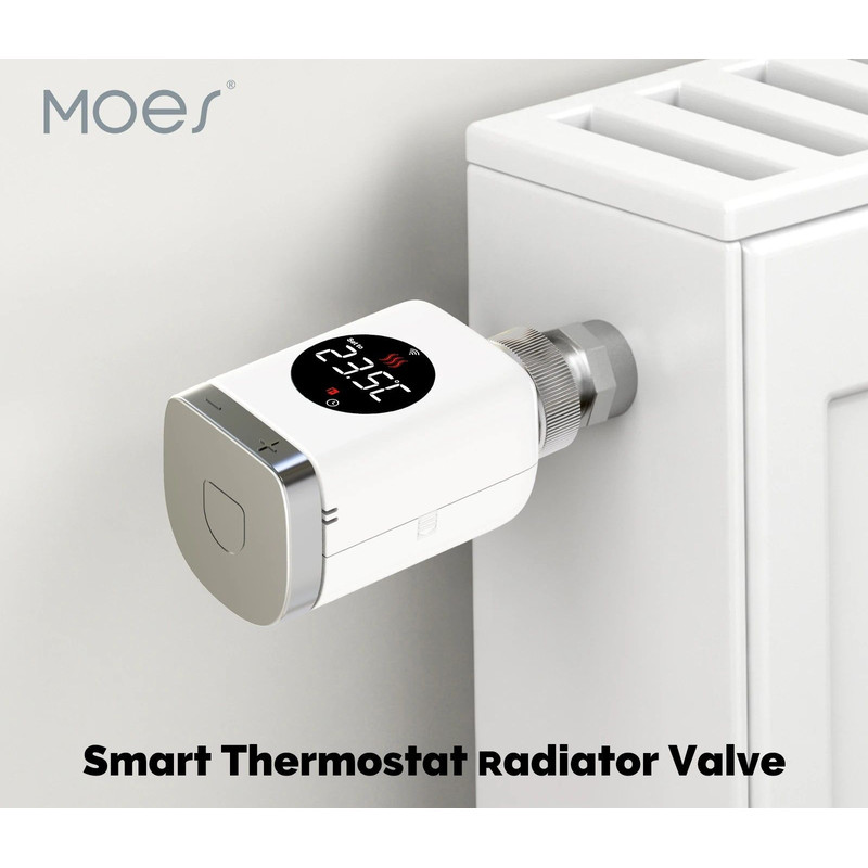 Smart WiFiZigBee TRV Thermostatic Radiator Valve Remote App Control Programmable Heating Works With 0
