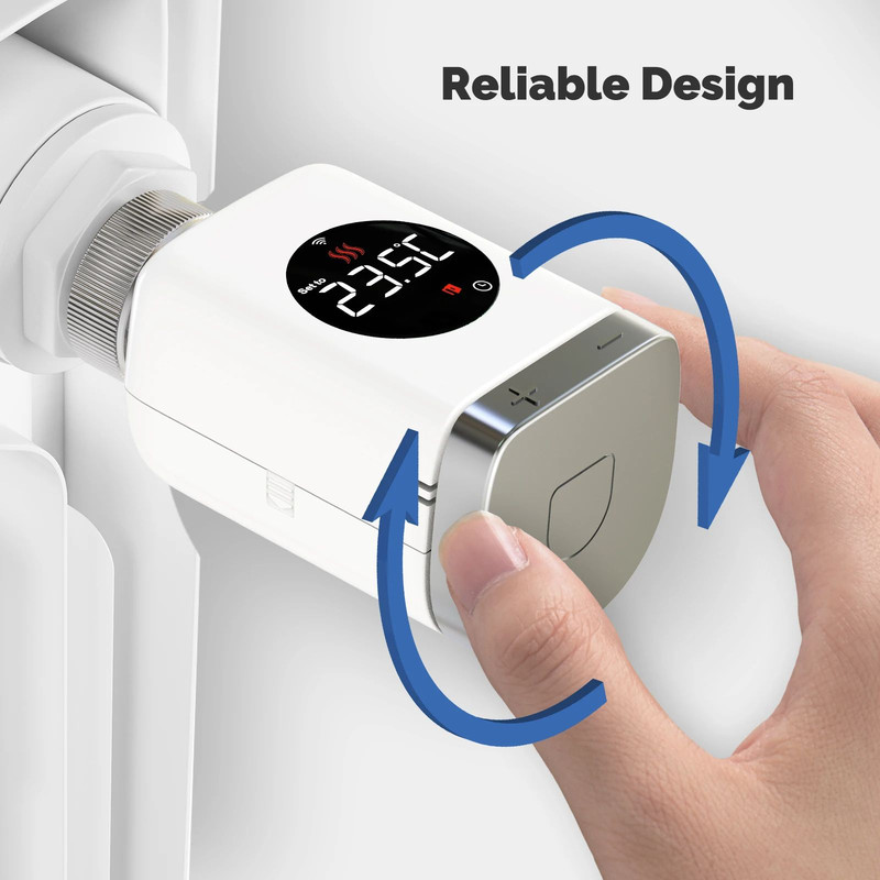 Smart WiFiZigBee TRV Thermostatic Radiator Valve Remote App Control Programmable Heating Works With 3