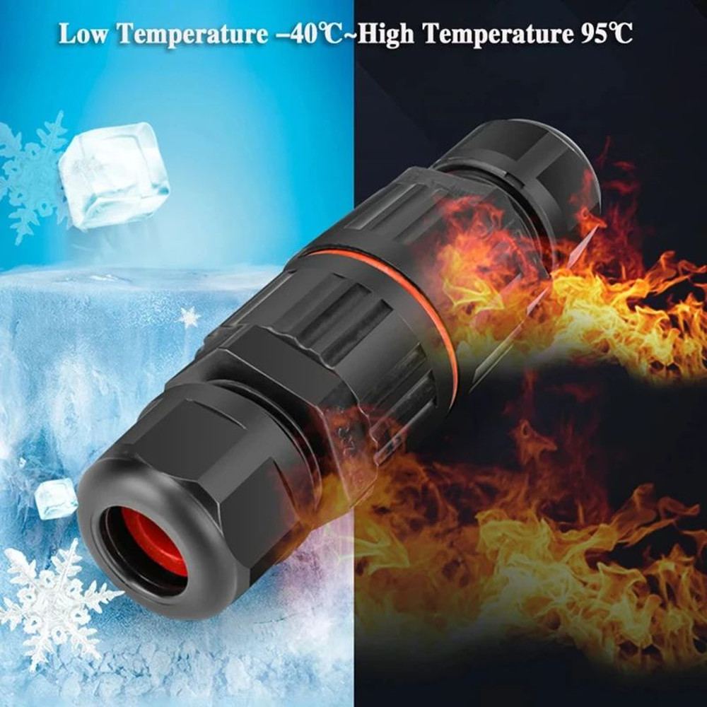 Outdoor Waterproof Connector Pin Solderless Quick Wire Joint For LED Lamp Wiring And Rainproof Term 3