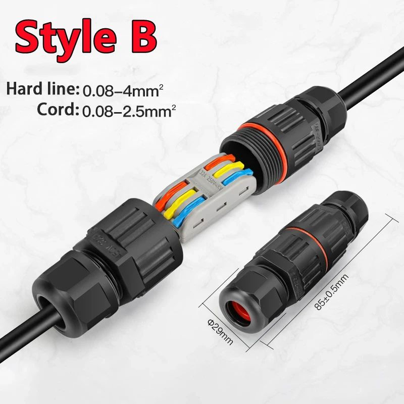 Outdoor Waterproof Connector Pin Solderless Quick Wire Joint For LED Lamp Wiring And Rainproof Term 7