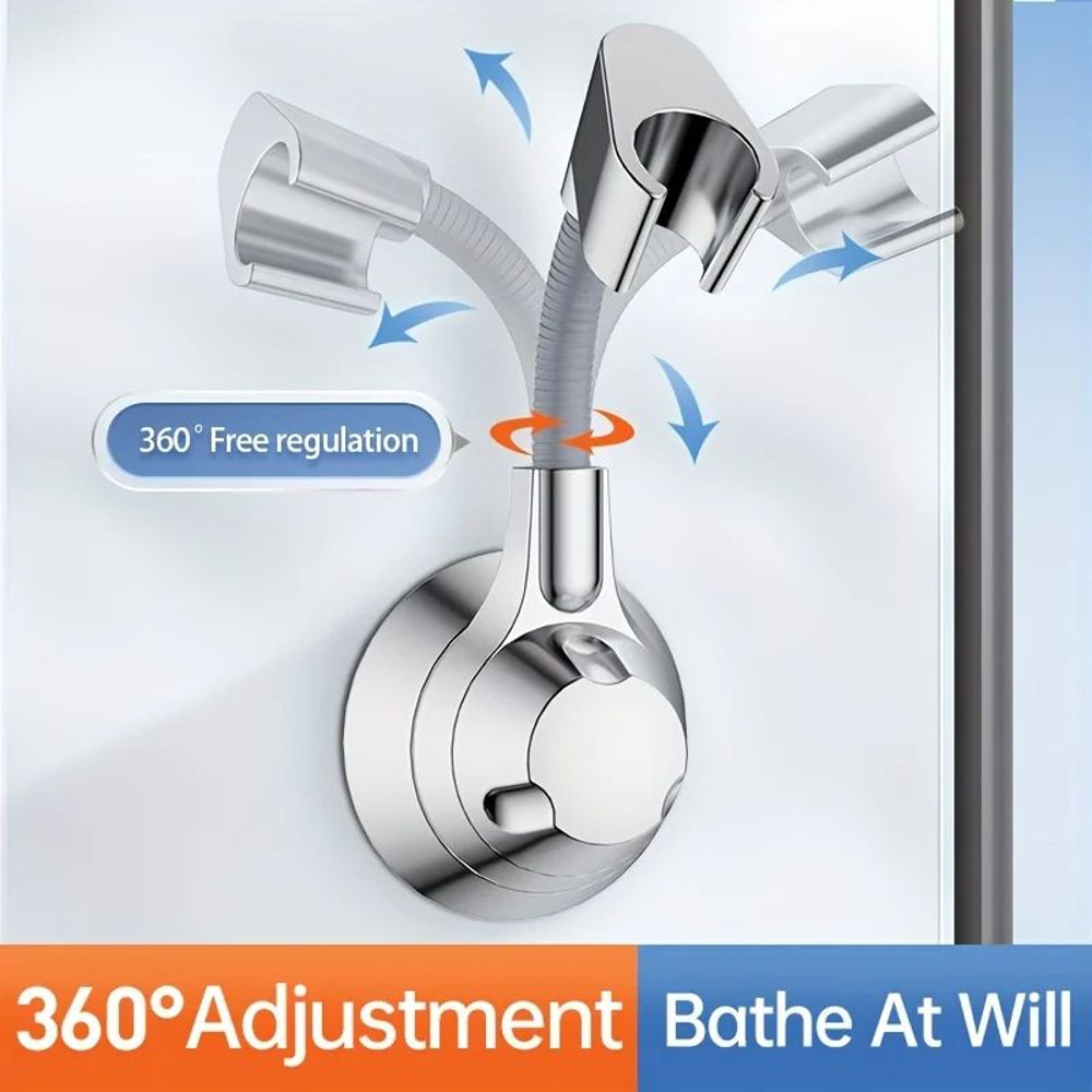 Musurjoy PunchFree Adjustable Shower Head Bracket Universal WallMounted Rain Spray Head Fixer For B 1