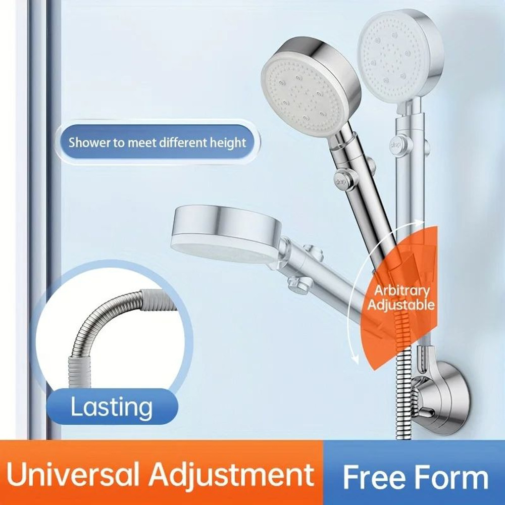Musurjoy PunchFree Adjustable Shower Head Bracket Universal WallMounted Rain Spray Head Fixer For B 4