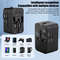 Global Universal Travel Plug Adapter With USB Sockets AC Power Converter Featuring Child Safety Loc