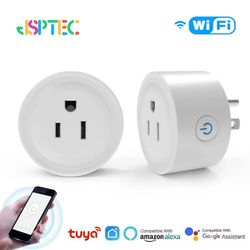 tuya smart wifi plug us standard wireless outlet – remote control smart home appliance compatible with alexa & google