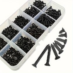 m2 phillips self-tapping screw assortment kit, locking & wood screws set for diy & professional use